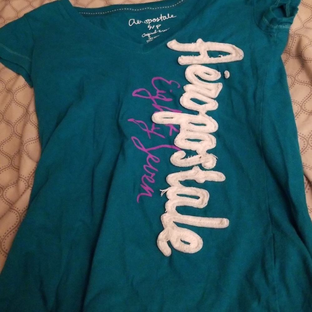 Teal aeropostale shirt